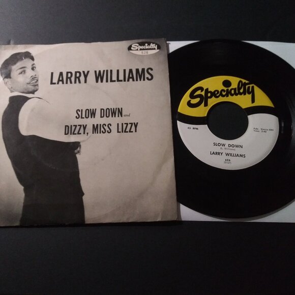 Larry Williams – Slow Down VG+ Original 45RPM Specialty Record & Pic Sleeve 1958